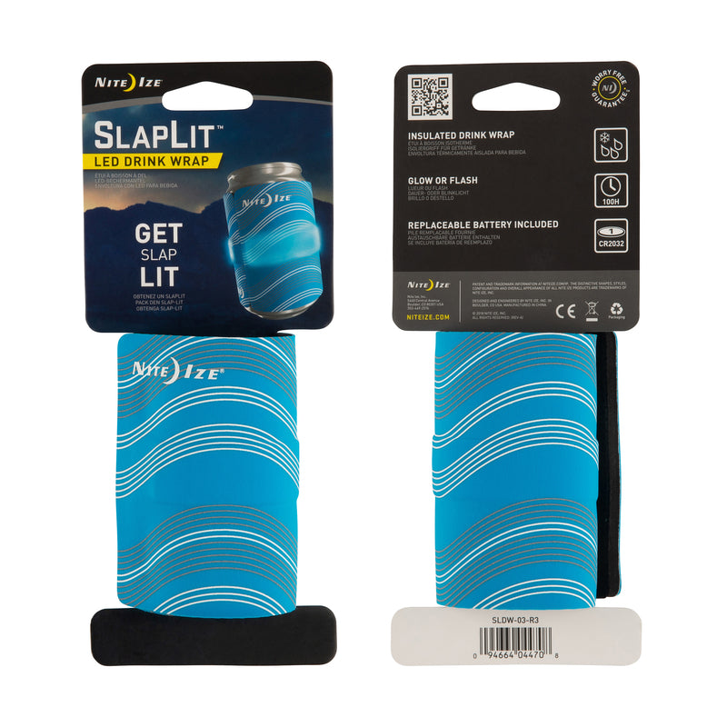 Nite Ize SLAPLIT Blue LED Drink Wrap CR2032 Battery