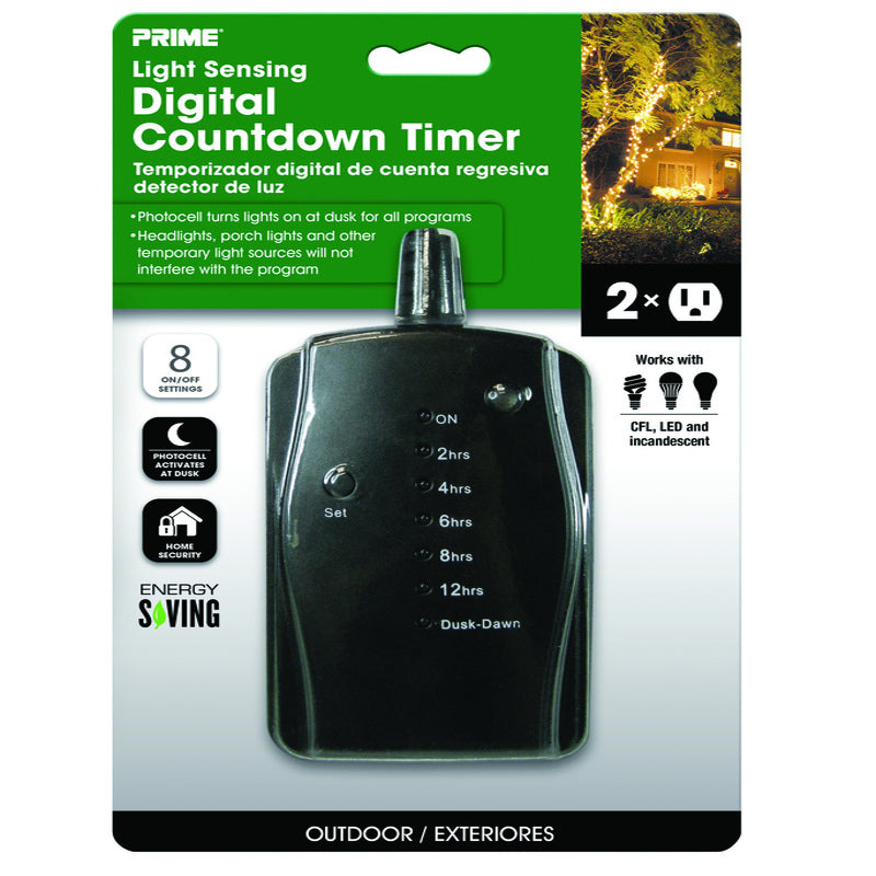 Prime Outdoor Countdown Timer 125 V Black – Factory Hardware Store
