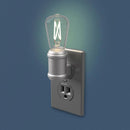 Westek Automatic Plug-in Vintage Edison Aged Nickel LED Night Light