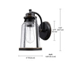 Globe Electric Vintage 1-Light Oil Rubbed Bronze Roth Wall Sconce