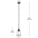 Globe Electric Roth Oil Rubbed Bronze Bronze 1 lights Pendant Light