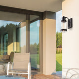 Globe Electric Vintage 1-Light Matte Black Bennett Wall Sconce