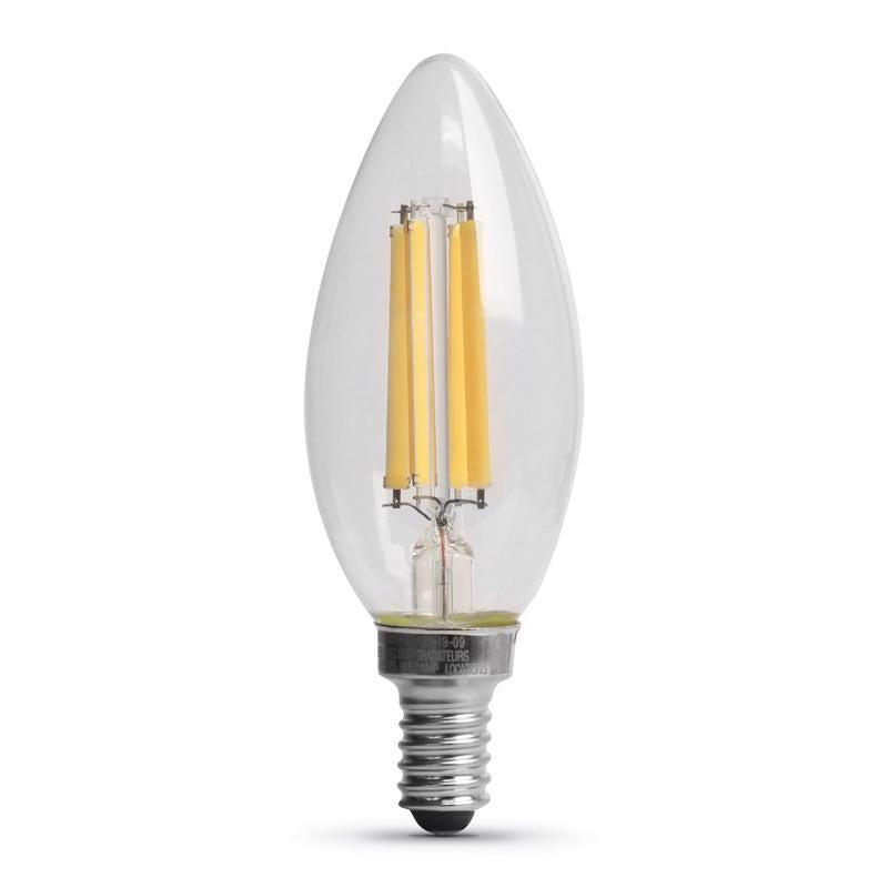 Feit LED Blunt Tip E12 (Candelabra) LED Bulb Soft White 75 Watt Equivalence 2 pk