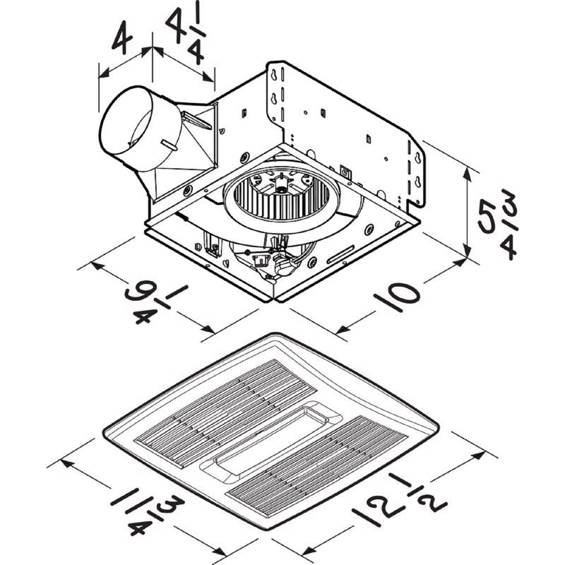 Broan-NuTone Flex Series 110 CFM 1 Sones Bathroom Exhaust Fan with Light