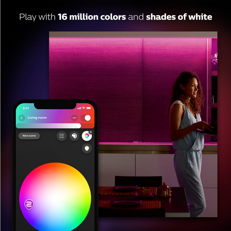 Philips Hue 80 in. L White LED Smart-Enabled Tape Light 1 pk