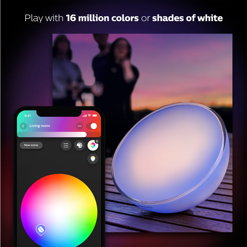 Philips Hue 8.27 in. White Portable Table Lamp