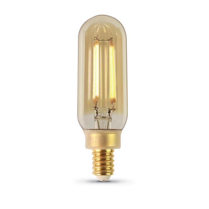 Feit LED T8 E12 (Candelabra) LED Bulb Amber 40 Watt Equivalence 1 pk