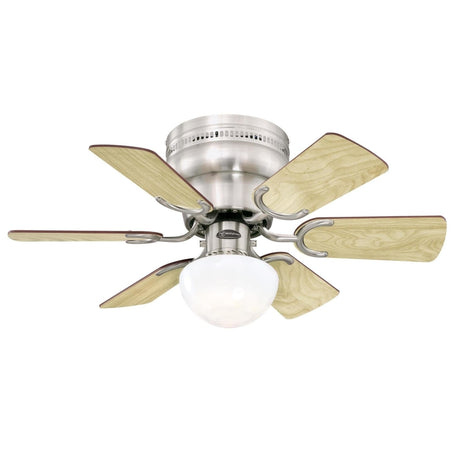 Westinghouse Petite 30 in. Brushed Nickel Brown LED Indoor Ceiling Fan
