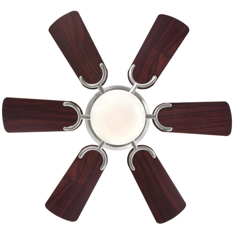 Westinghouse Petite 30 in. Brushed Nickel Brown LED Indoor Ceiling Fan