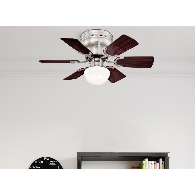 Westinghouse Petite 30 in. Brushed Nickel Brown LED Indoor Ceiling Fan
