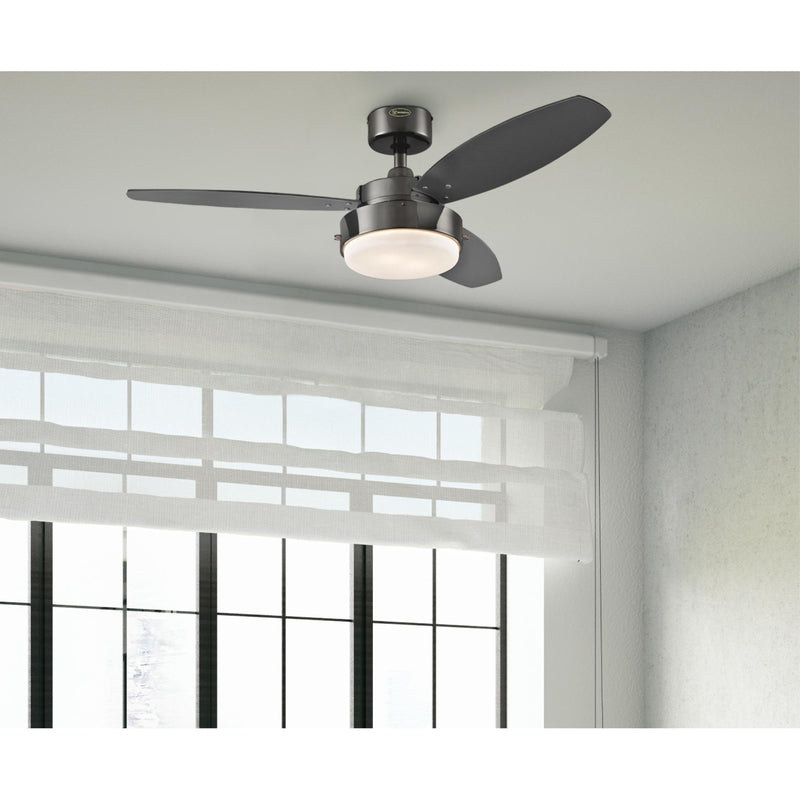 Westinghouse Alloy 42 in. Gun Metal Black LED Indoor Ceiling Fan