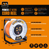 Masterplug 50 ft. L Metal Cord Reel