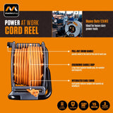 Masterplug 50 ft. L Metal Cord Reel