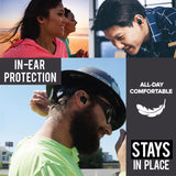 Plugfones Sovereign Duo 22 dB Nylon/Silicone/Soft Foam True Wireless Earplugs Black/Red 2 pair