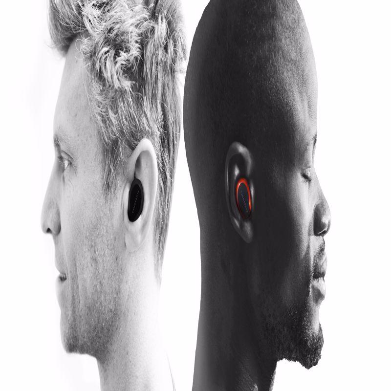 Plugfones Sovereign Duo 22 dB Nylon/Silicone/Soft Foam True Wireless Earplugs Black/Red 2 pair