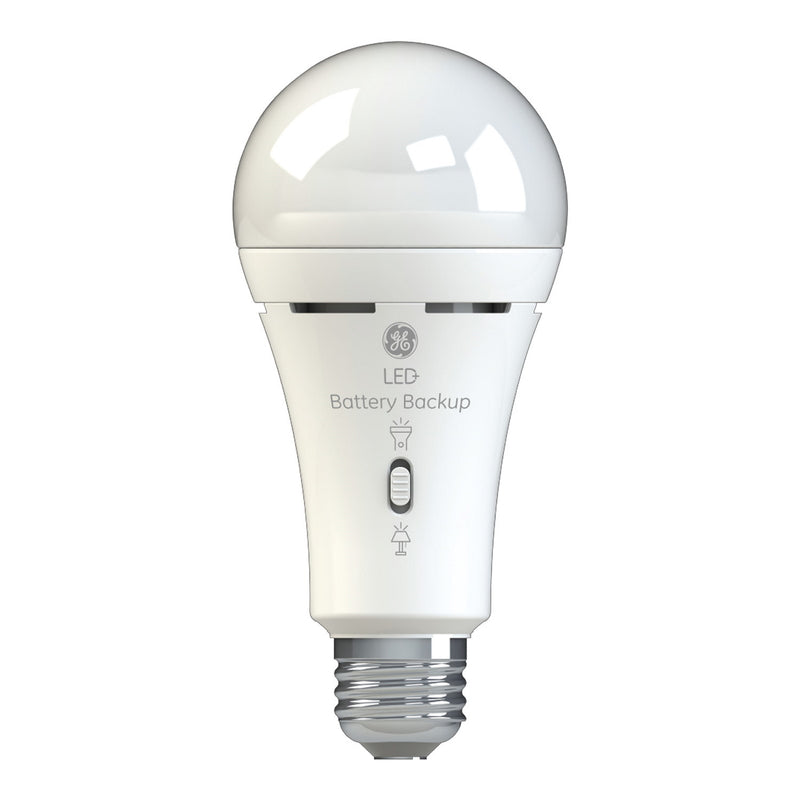 GE LED+ A21 E26 (Medium) Smart-Enabled LED Battery Backup Bulb Soft White 60 Watt Equivalence 1 pk