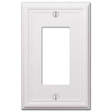 Amerelle Chelsea White 1 gang Stamped Steel Decorator Wall Plate 1 pk