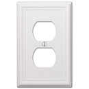 Amerelle Chelsea White 2 gang Stamped Steel Duplex Wall Plate 1 pk