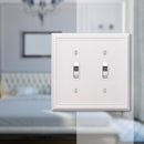 Amerelle Chelsea White 2 gang Stamped Steel Toggle Wall Plate 1 pk