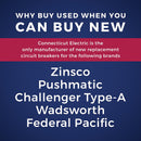 Connecticut Electric Zinsco 30 amps Standard Single Pole Circuit Breaker