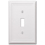 Amerelle Chelsea White 1 gang Stamped Steel Toggle Wall Plate 1 pk