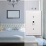 Amerelle Chelsea White 1 gang Stamped Steel Toggle Wall Plate 1 pk