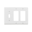 WALL PLATE WHITE 3GANG