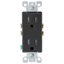 OUTLET DUPLEX TR BLK 15A