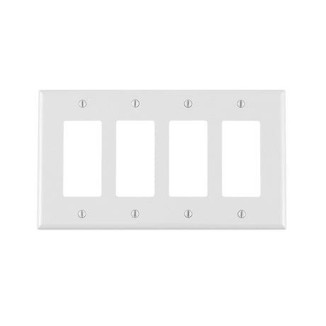 WALL PLATE WHITE 4GANG