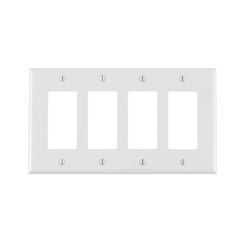 WALL PLATE WHITE 4GANG