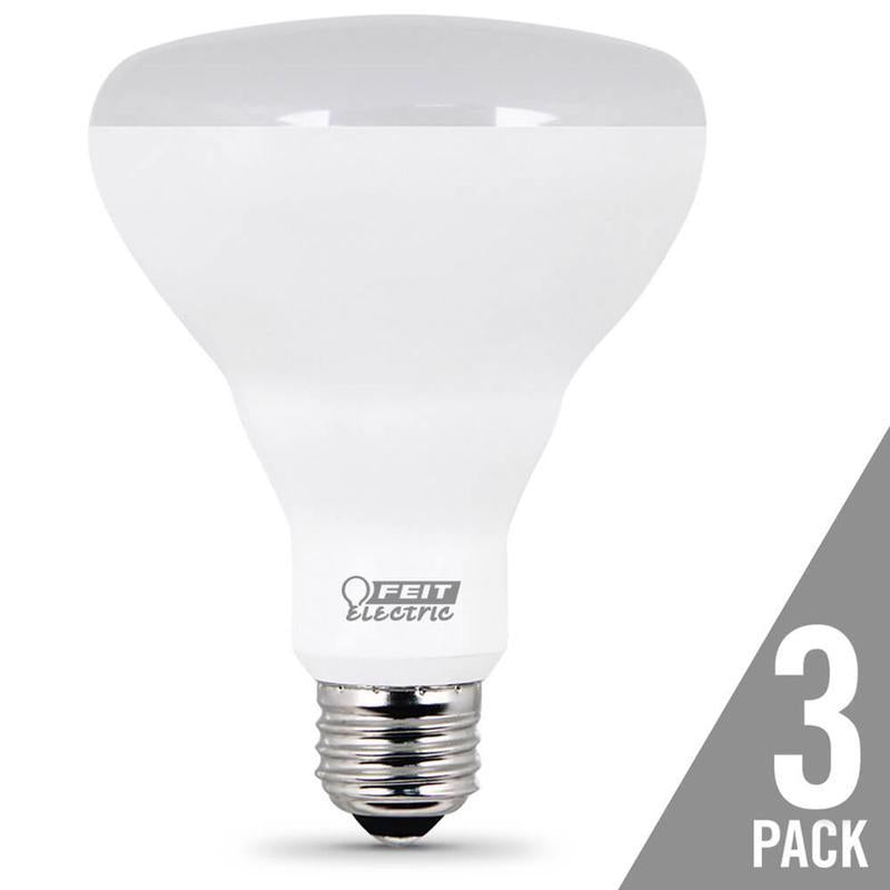 Feit LED BR30 E26 (Medium) LED Bulb Soft White 65 Watt Equivalence 3 pk