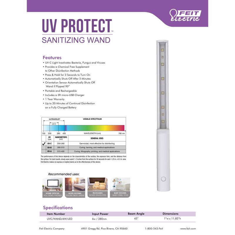 Feit LED UV-C Handheld UV Light Sanitizer