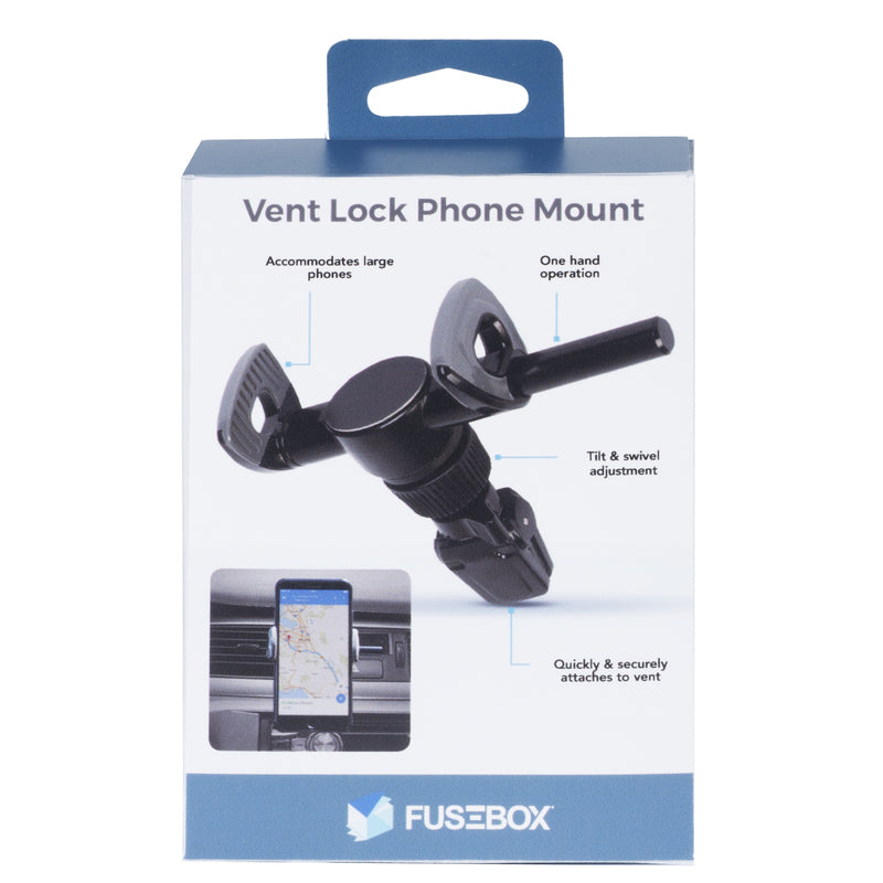 Fusebox Black Vent Mount Cell Phone Car Vent Mount For All Mobile Devices