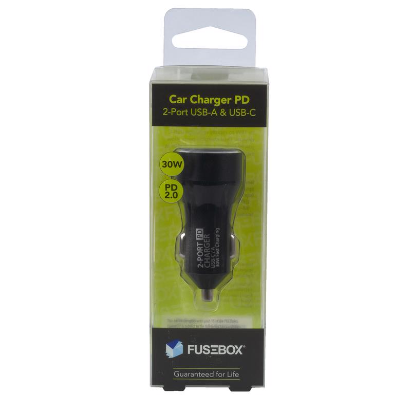 USB CAR CHARGER BLK 1PK