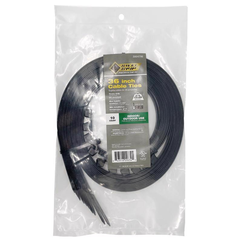 CABLE TIE 36" BLK 10PK