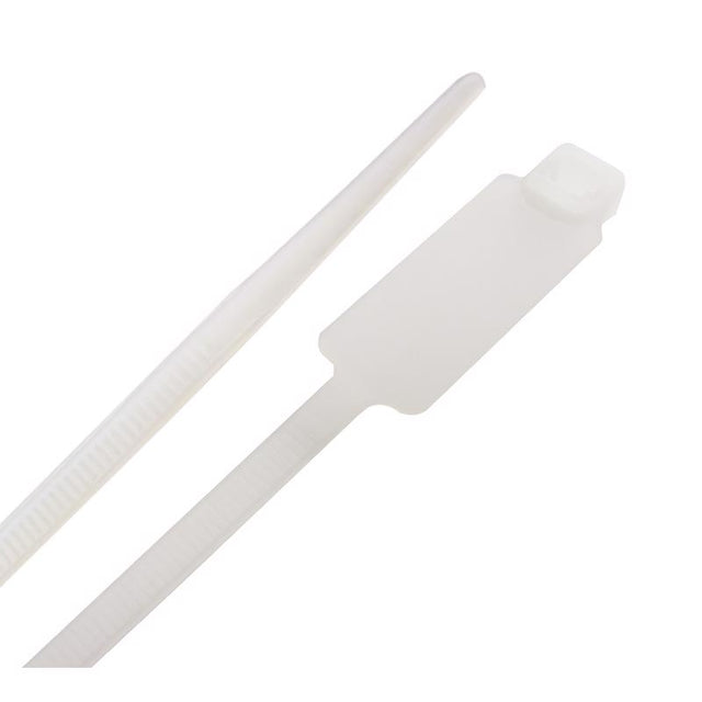 CABLETIE W/TAG 8"50#WHT