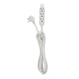 Globe Electric Designer Indoor 12 ft. L White Triple Outlet Cord 16/3