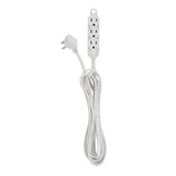 Globe Electric Designer Indoor 12 ft. L White Triple Outlet Cord 16/3