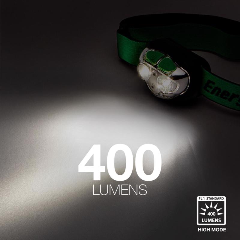 Energizer Vision Ultra 400 lm Black/Green LED Head Lamp