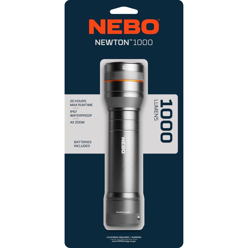 NEBO Newton 1000 lm Black LED Flashlight AA Battery