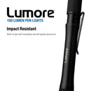 Lumore 100 lm Black/Red LED Pen Light AAA Battery