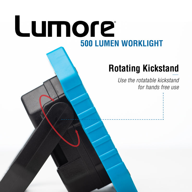 Lumore 500 lm COB LED Battery Stand (H or Scissor) Work Light