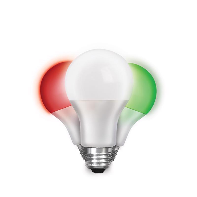 Feit LED Specialty A19 E26 (Medium) Auto Cycling LED Bulb Green/Red/White 2 Watt Equivalence 1 pk