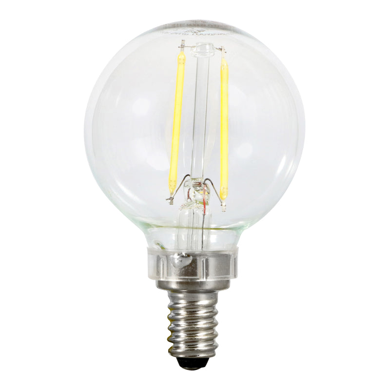 Sylvania Natural G16.5 E12 (Candelabra) LED Bulb Soft White 60 Watt Equivalence 2 pk