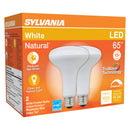 Sylvania Natural BR30 E26 (Medium) LED Floodlight Bulb Cool White 65 Watt Equivalence 2 pk