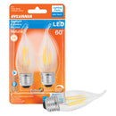 Sylvania Natural B10 E26 (Medium) LED Bulb Daylight 60 Watt Equivalence 2 pk