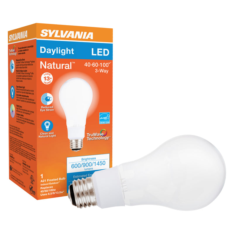 Sylvania Natural A21 E26 (Medium) LED Bulb Daylight 40/60/100 Watt Equivalence 1 pk