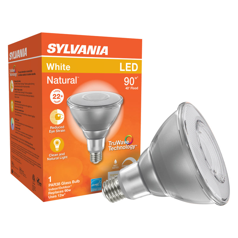 Sylvania Natural PAR38 E26 (Medium) LED Floodlight Bulb White 90 Watt Equivalence 1 pk