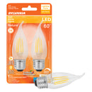 Sylvania Natural B10 E26 (Medium) LED Bulb Soft White 60 Watt Equivalence 2 pk