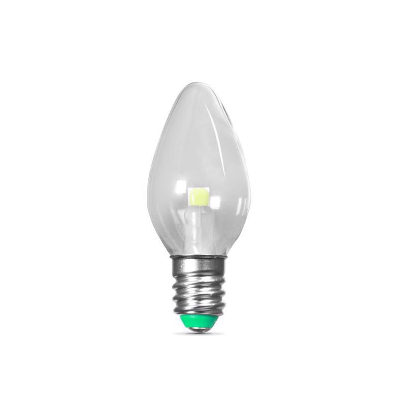 Feit LED Specialty C7 E12 (Candelabra) LED Bulb Green 0.1 Watt Equivalence 2 pk